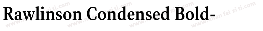 Rawlinson Condensed Bold字体转换
